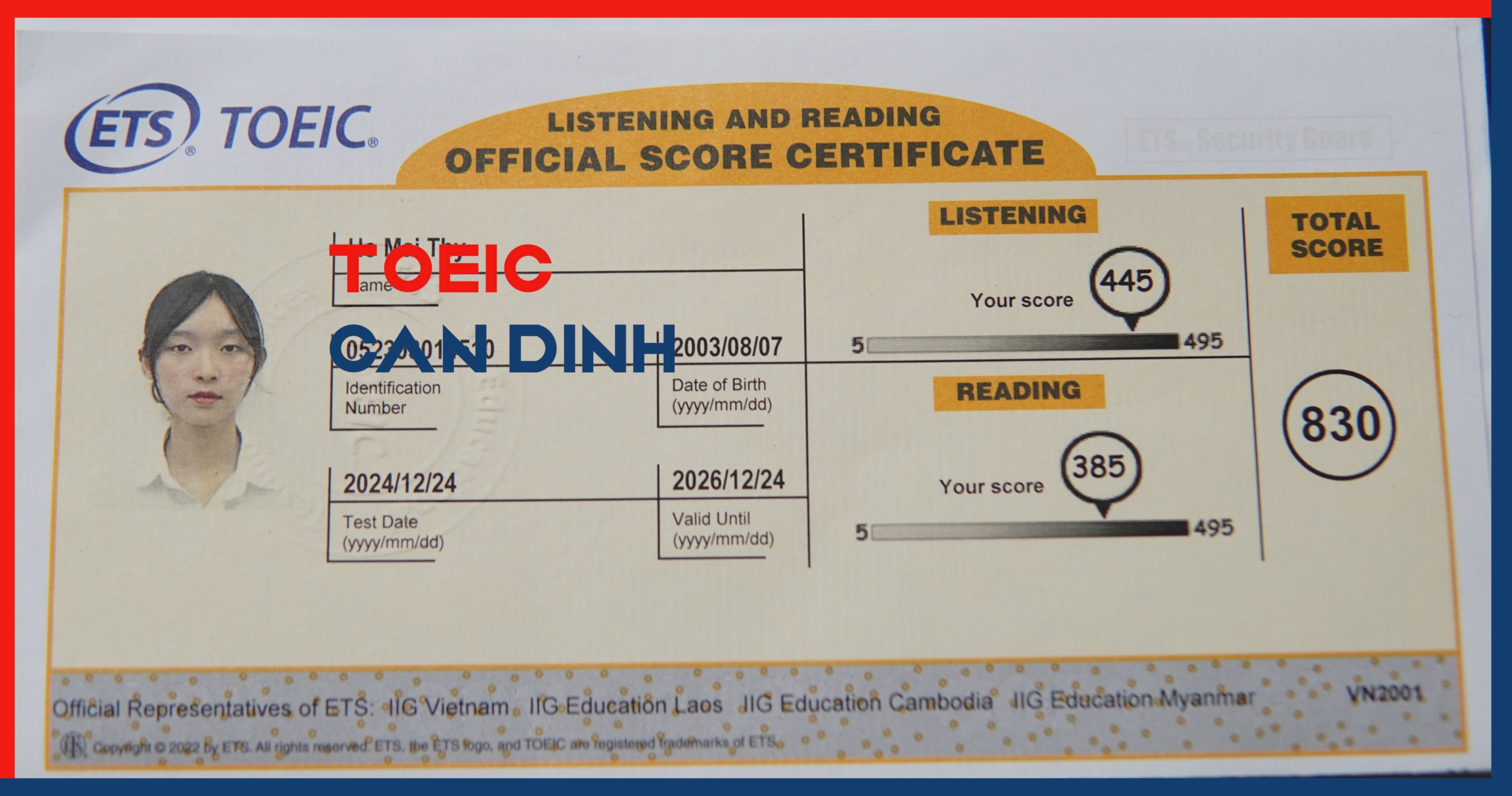 TOEIC CAP TOC
