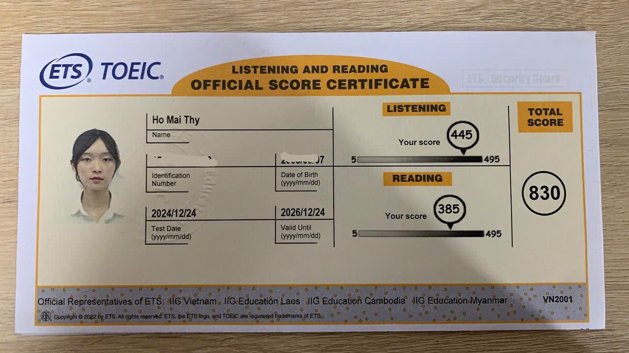 TOEIC CẨN ĐÌNH