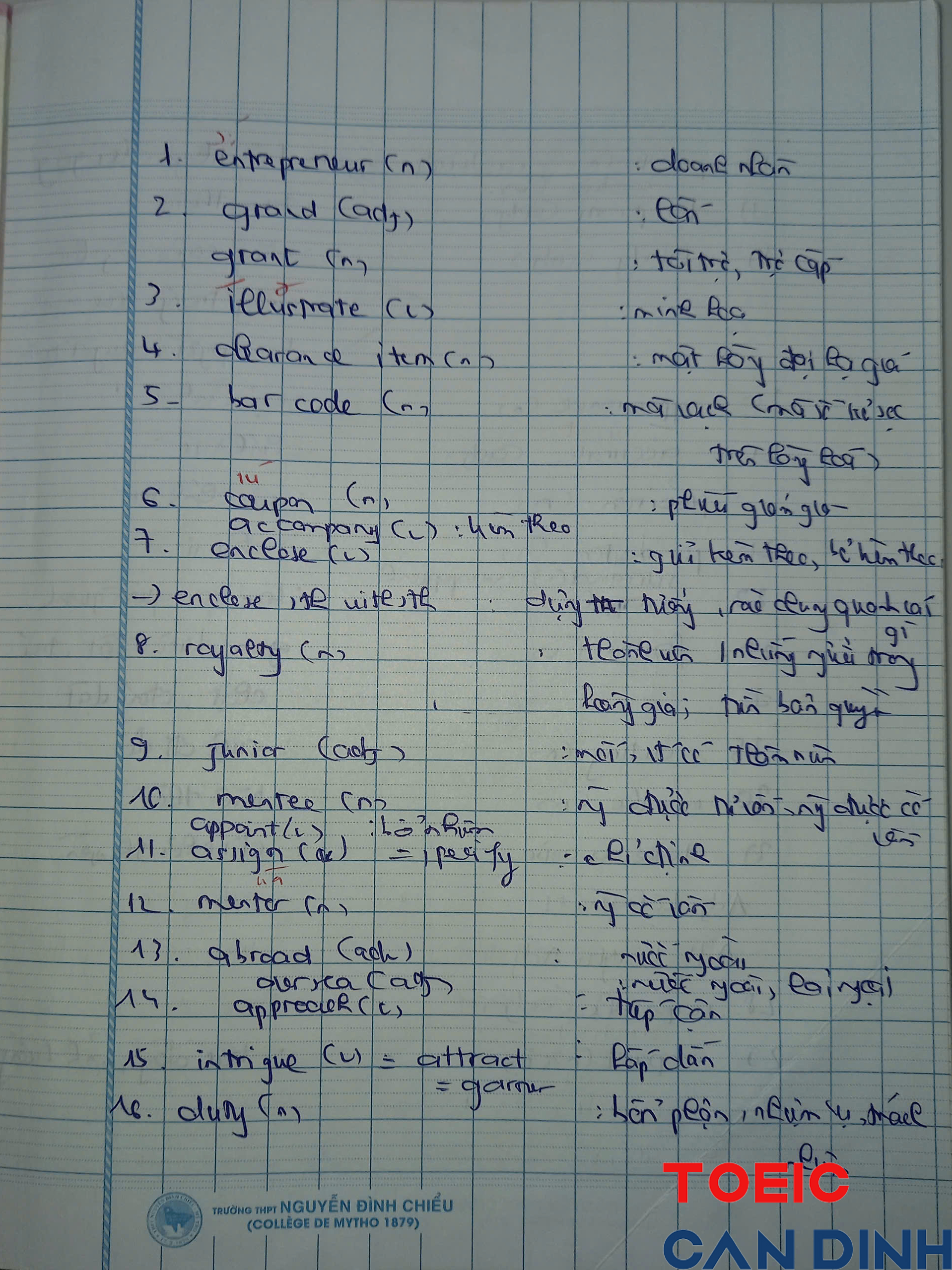 TOEIC CẨN ĐÌNH