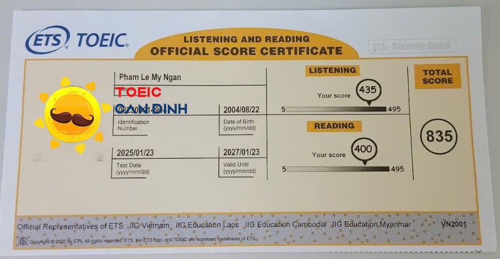  TOEIC CANDINH