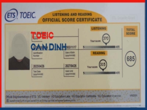 TOEIC CẨN ĐÌNH