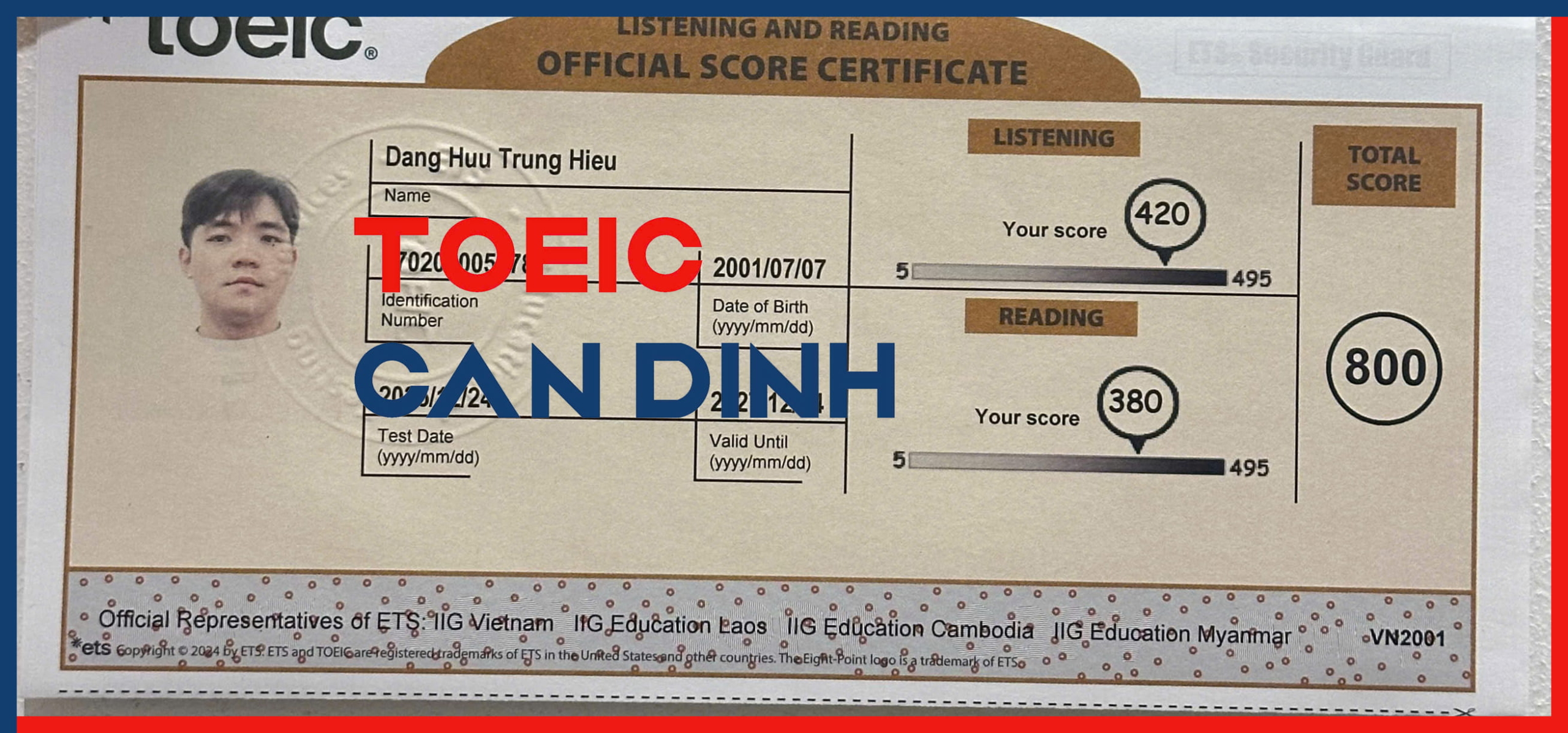 TOEIC CẨN ĐÌNH