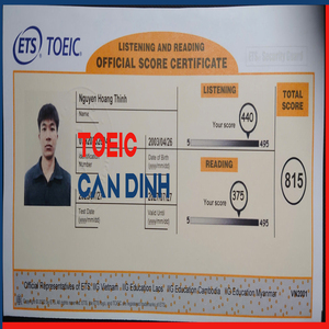 Thi TOEIC ĐẠT 815/990 Ngay trong lần thi đầu tiên
