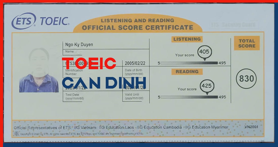TOEIC CẨN ĐÌNH